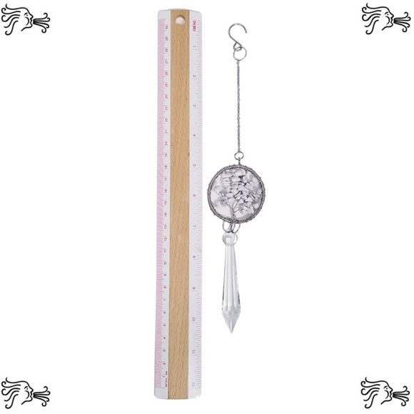 AIR Artsy Accessories Other - White Howlite Natural Stone Sun Catcher Crystal Prisms Tree of Life Chakra
